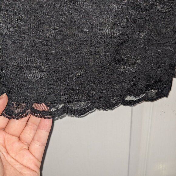 Forever 21 Black Lace Mini Skirt Sz L - Picture 3 of 6